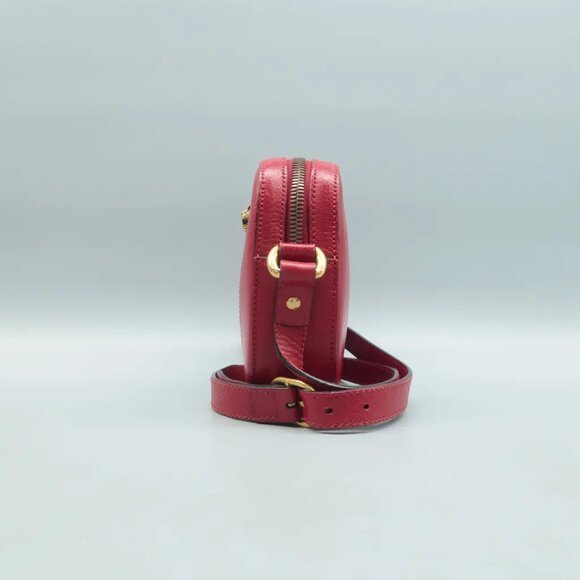 100% Authentic GUCCI Animalier Red Leather Shoulder Bag 571-091024 - Picture 3 of 12